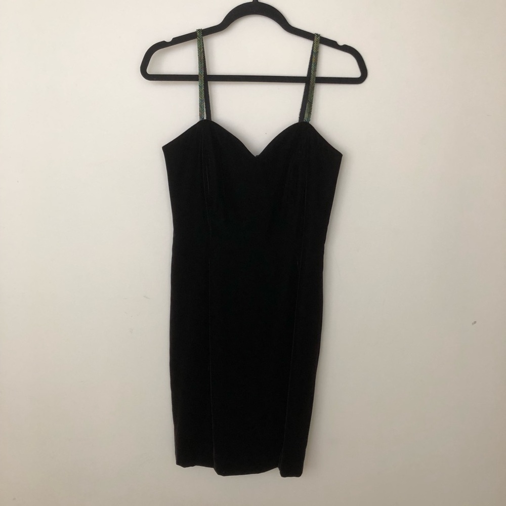 Vintage iridescent velvet cocktail dress
